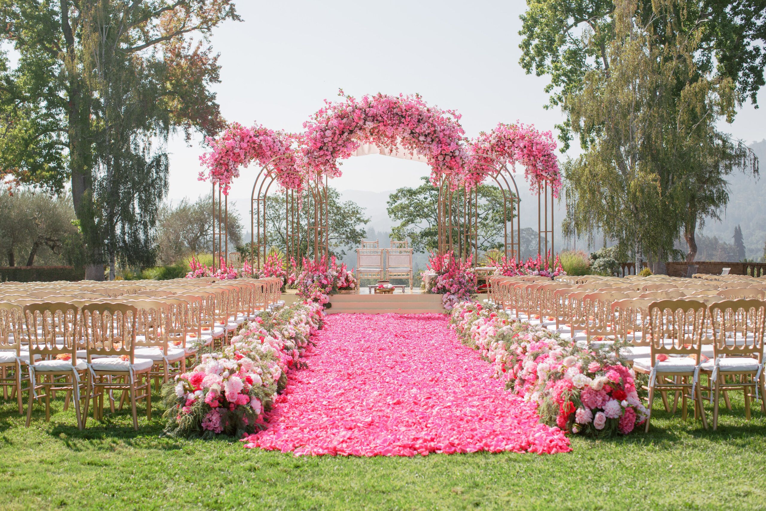 Stunning Pink Punjabi Wedding in Woodside, California