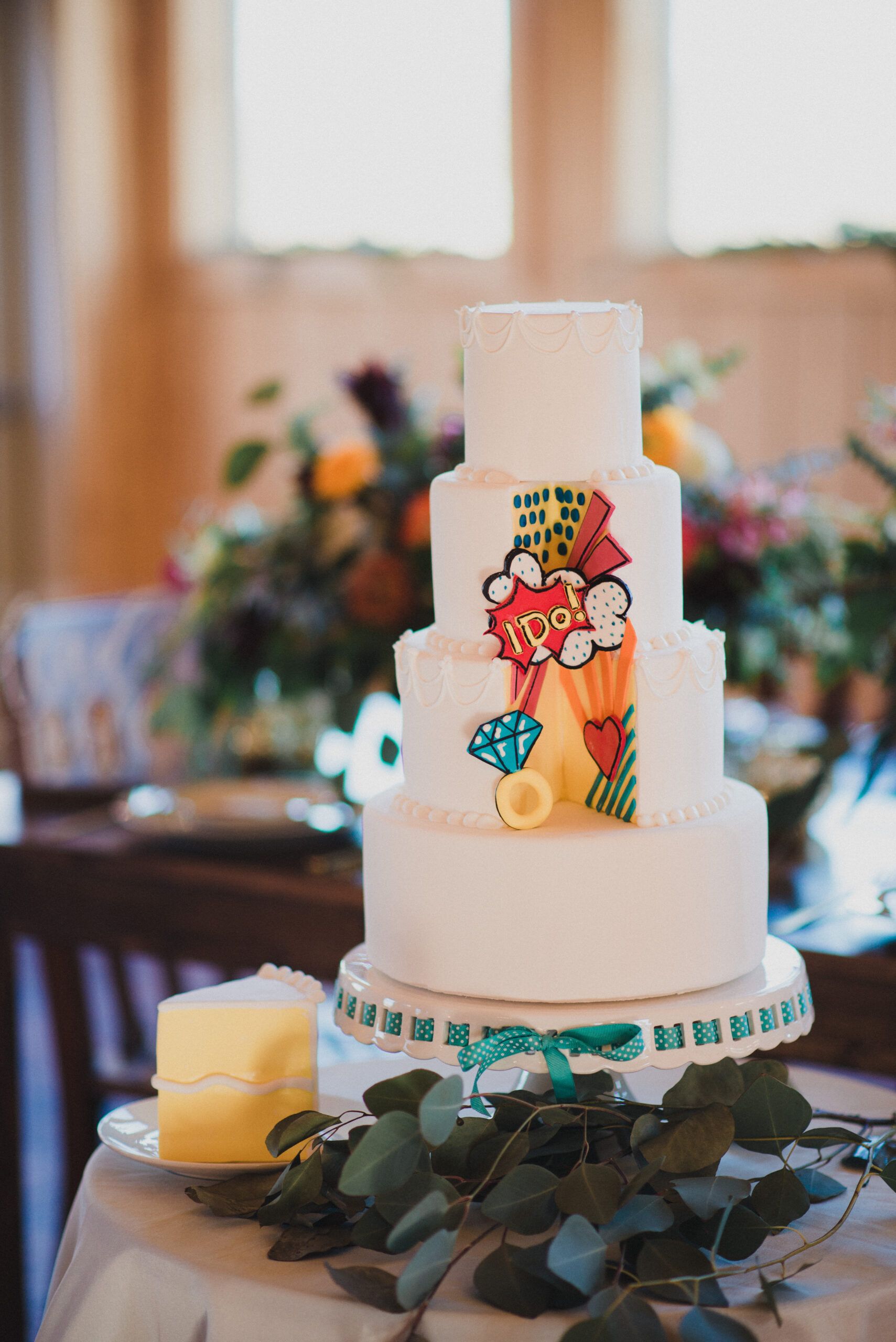 60's Pop Art 2 sided Wedding Cake