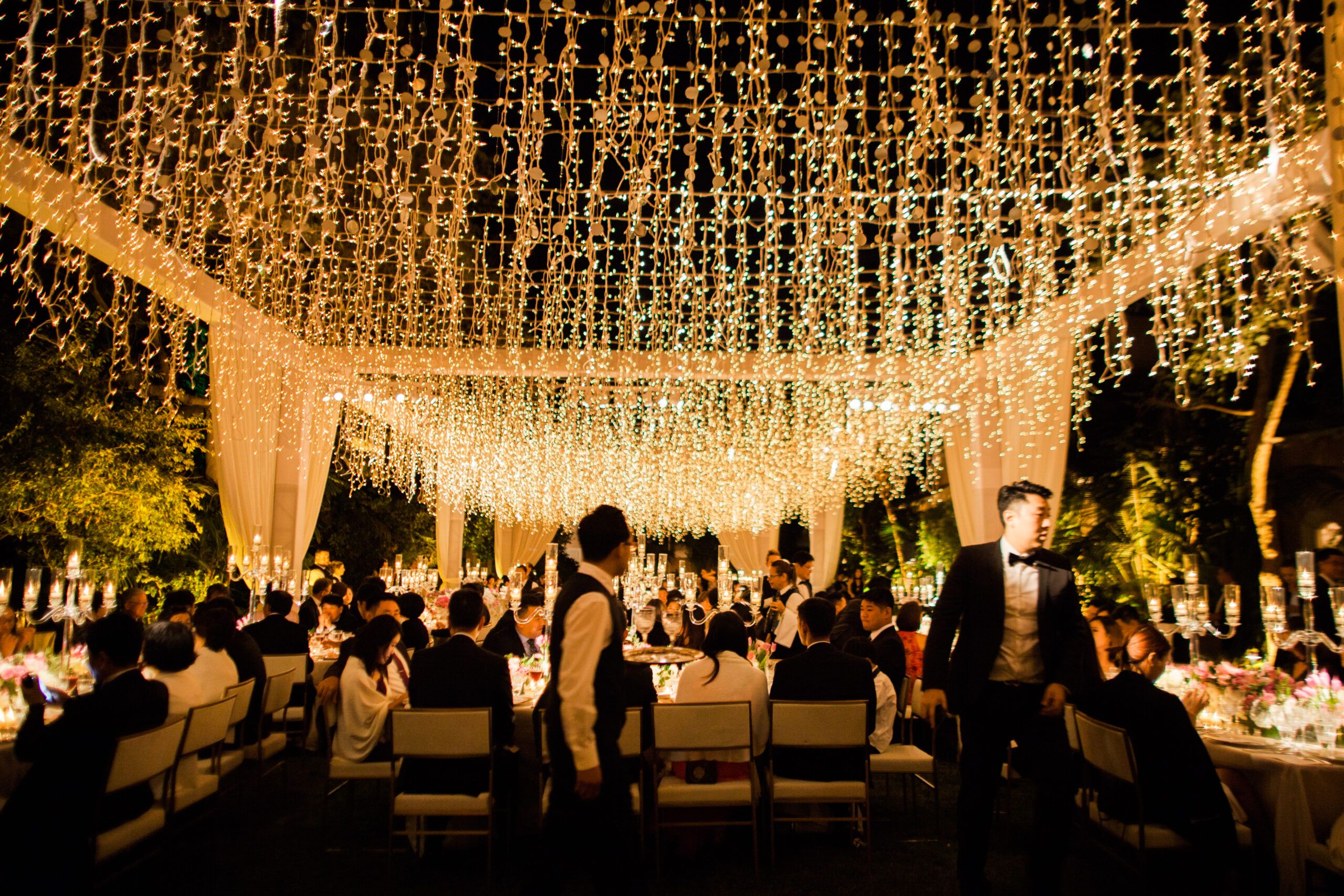 Bel Air- The Hotel Bel Air Wedding Tent With String Lights