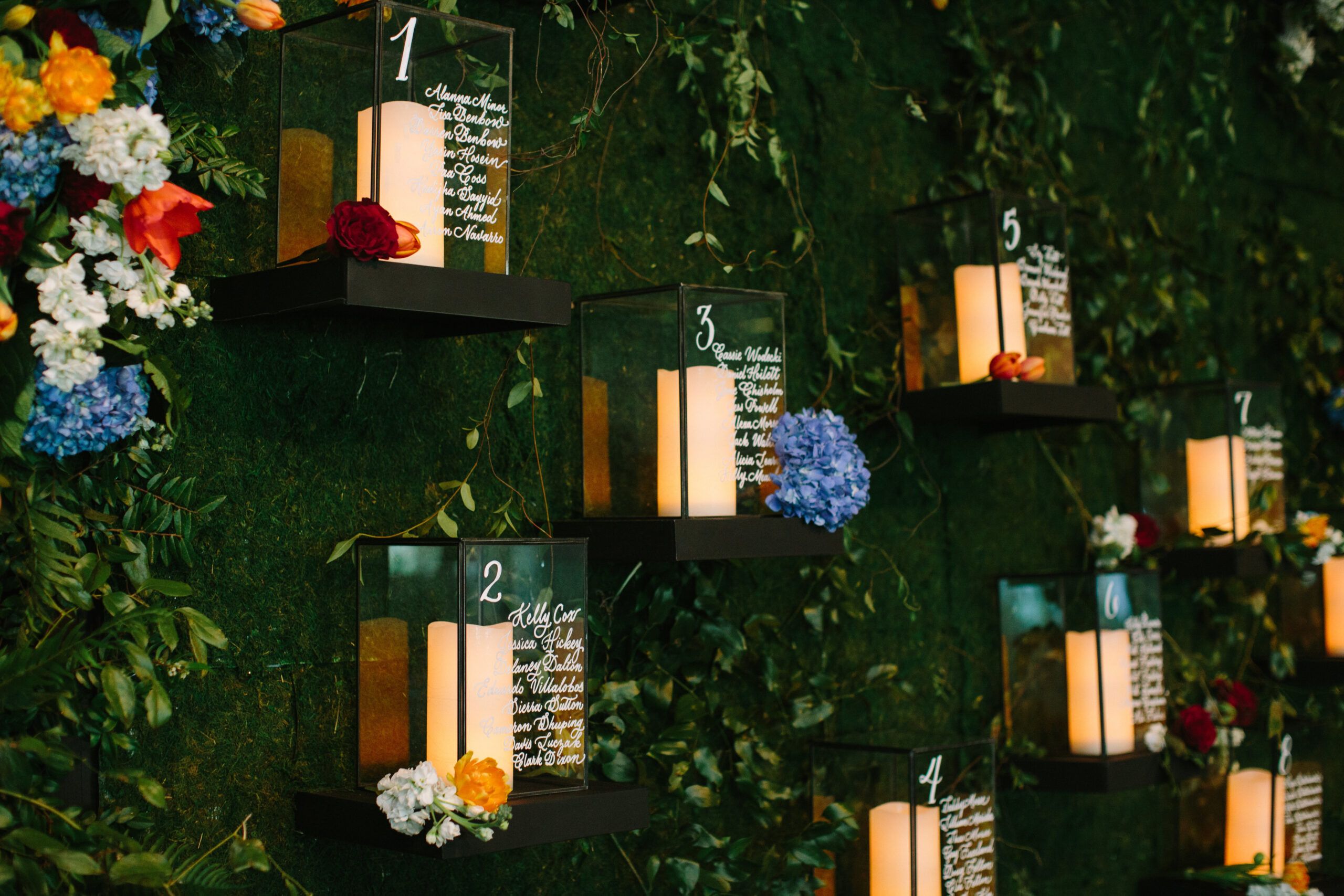 Black & White Glamorous Black Tie Wedding