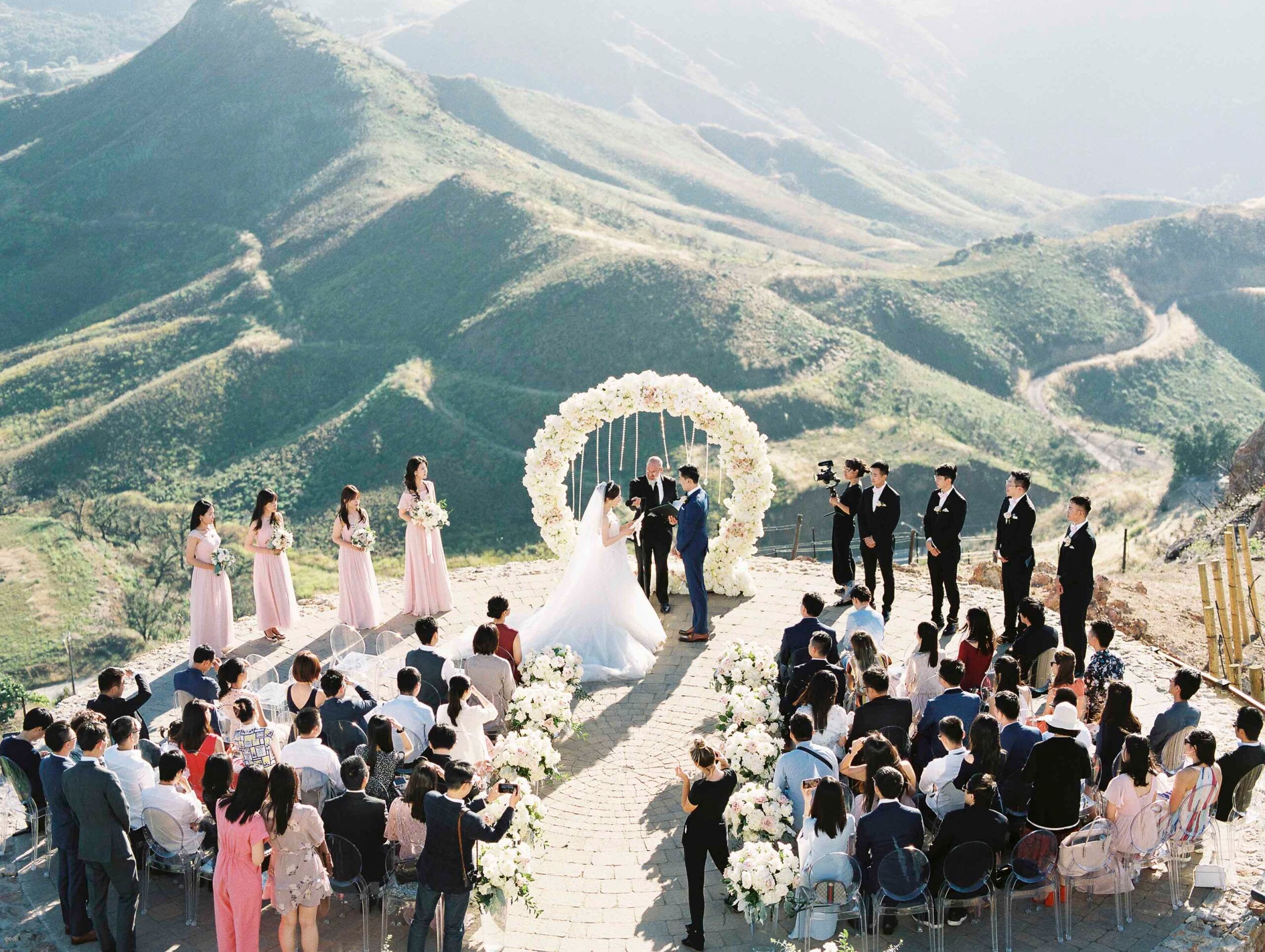 Pastel Wedding at Malibu Rocky Oaks Estate Vineyards in Malibu, CA