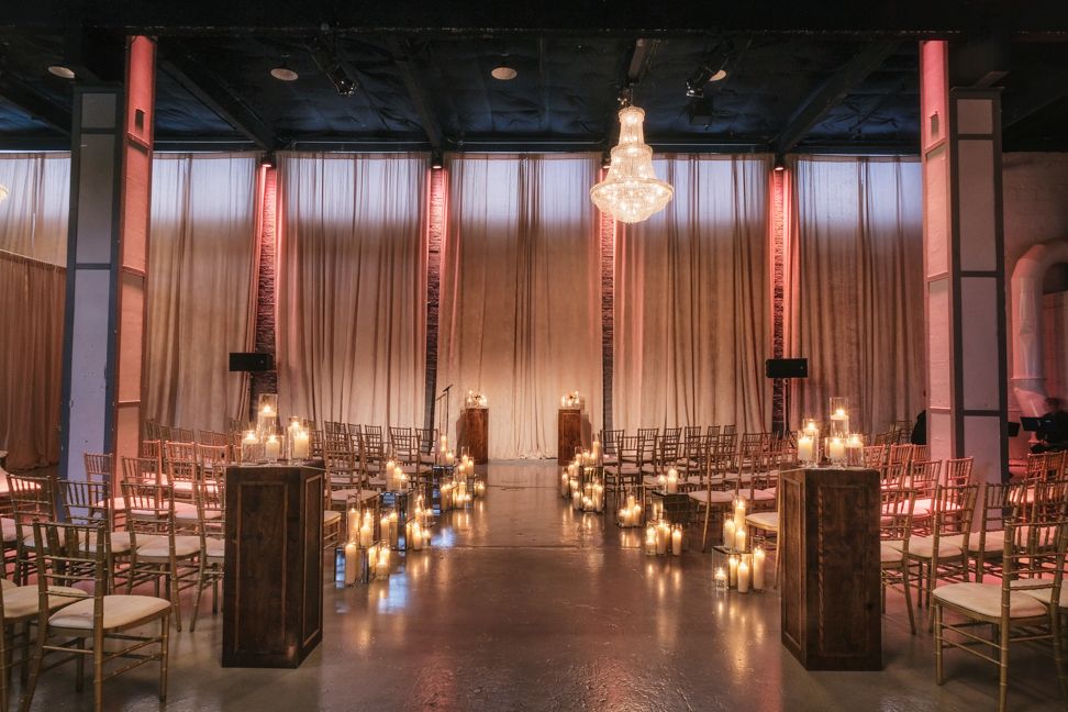 Romantic Candlelit Wedding at Moonlight Studios in Chicago, IL