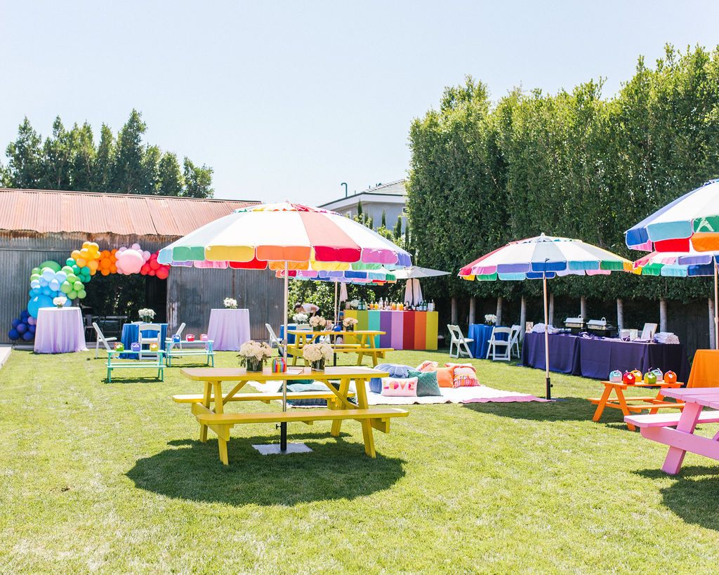 A Rainbow Themed First Birthday Party at Private Residence