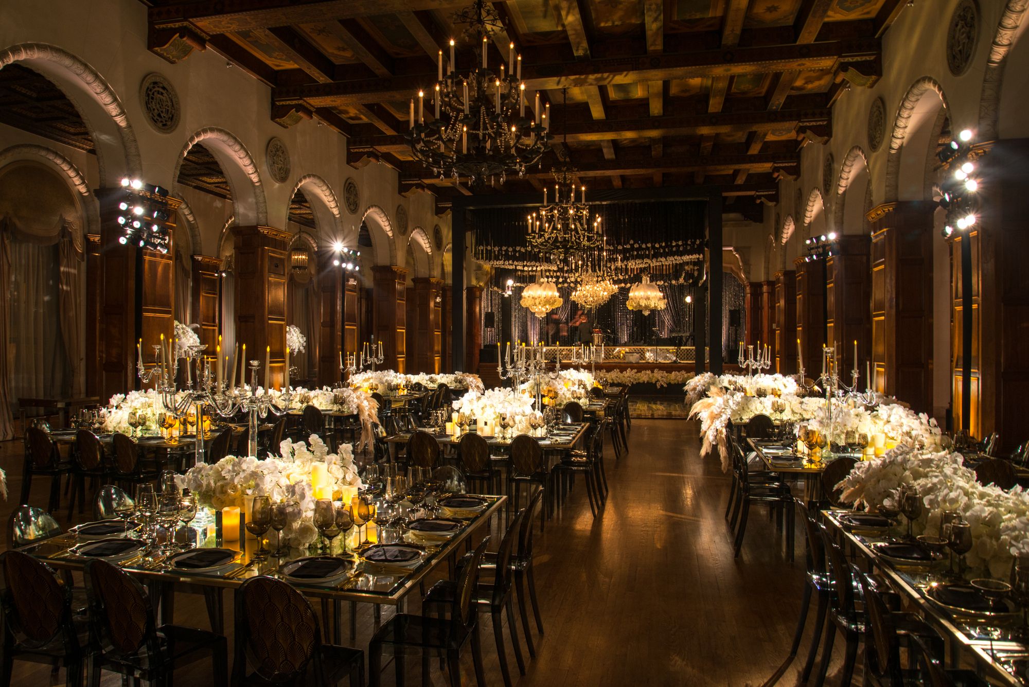 Elegant White Holiday Party at The MacArthur in Los Angeles, California