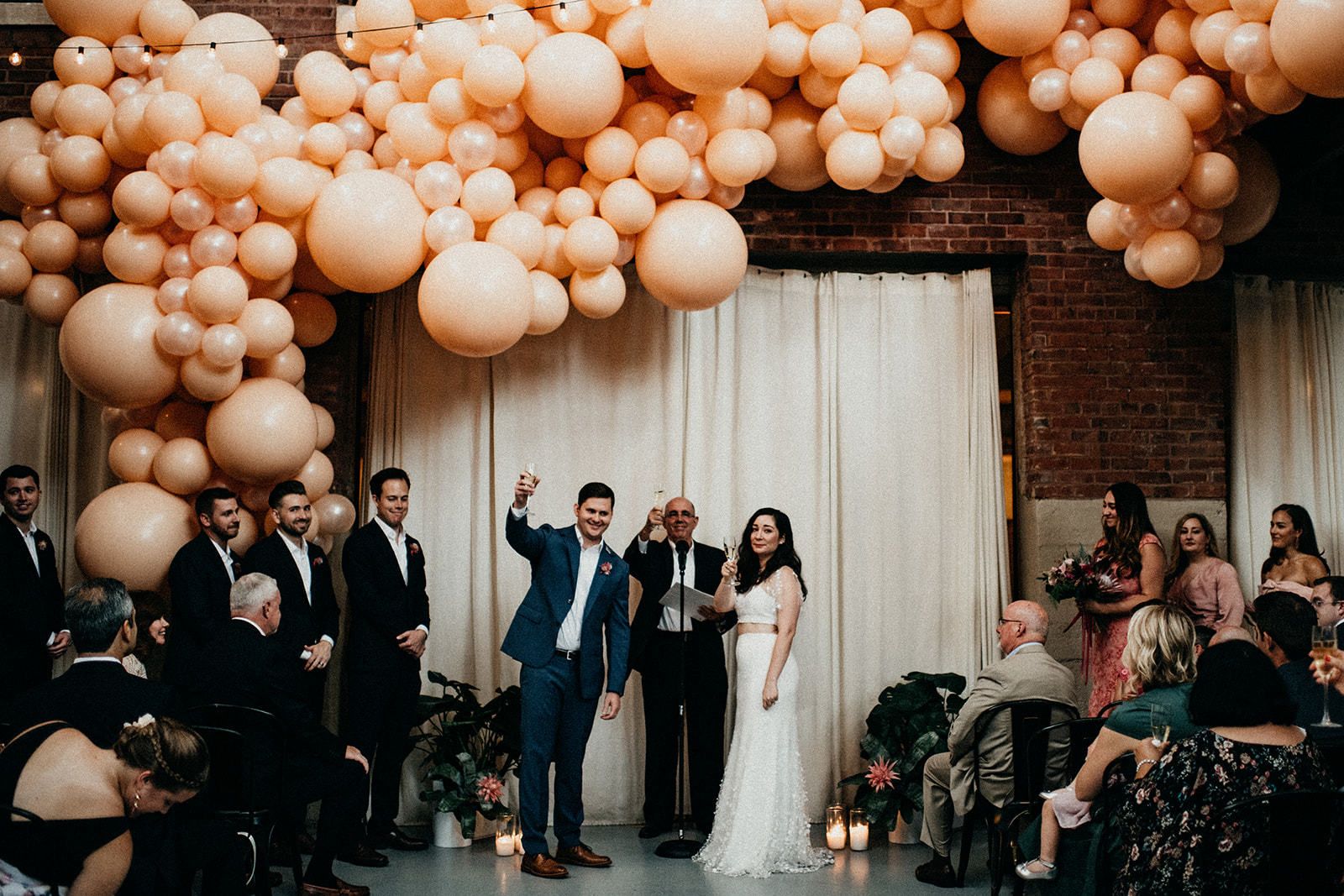 Dusty Pink and White Wedding in Chicago, IL