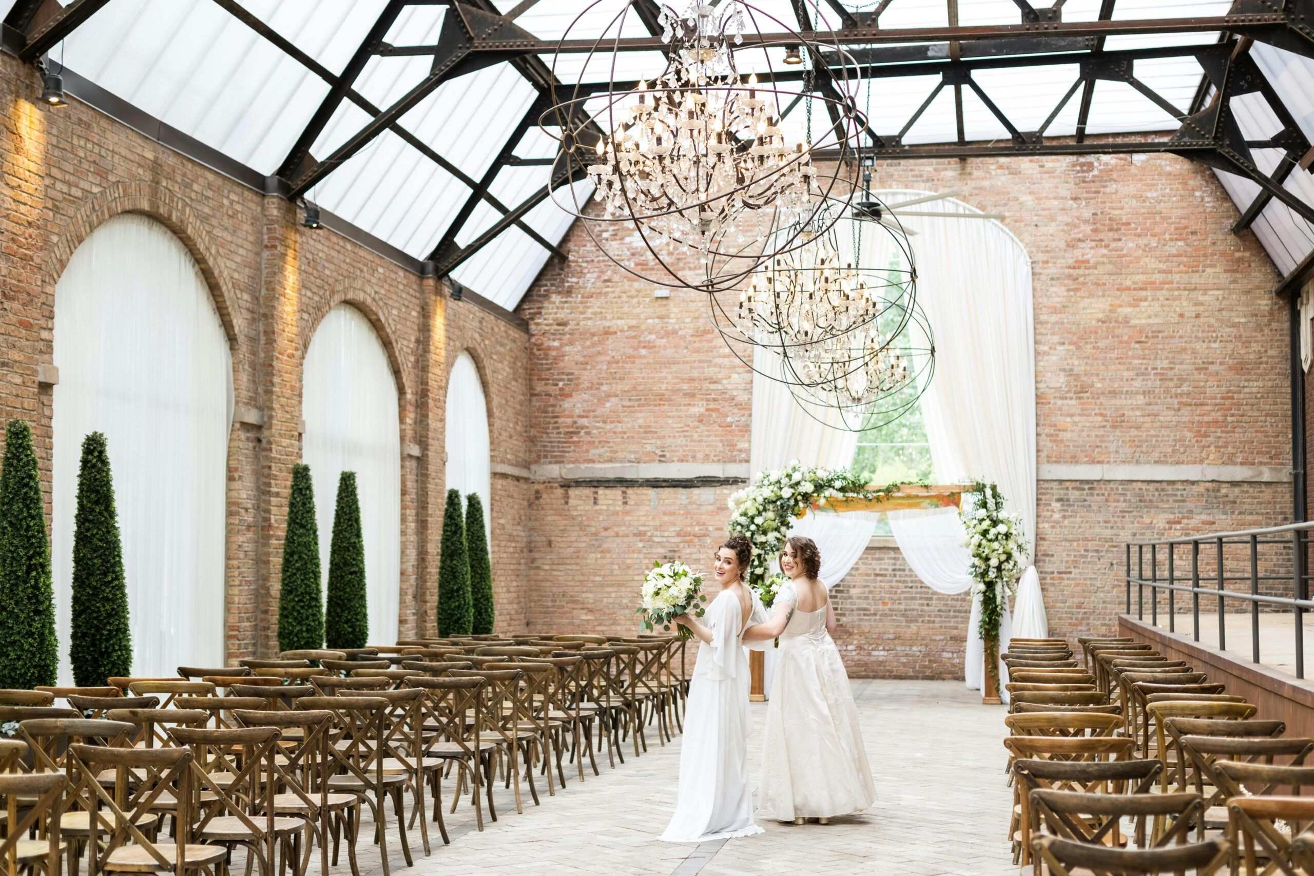 Breathtaking Springtime Wedding in Sculpture Garden Gallery at the Bridgeport Art Center!