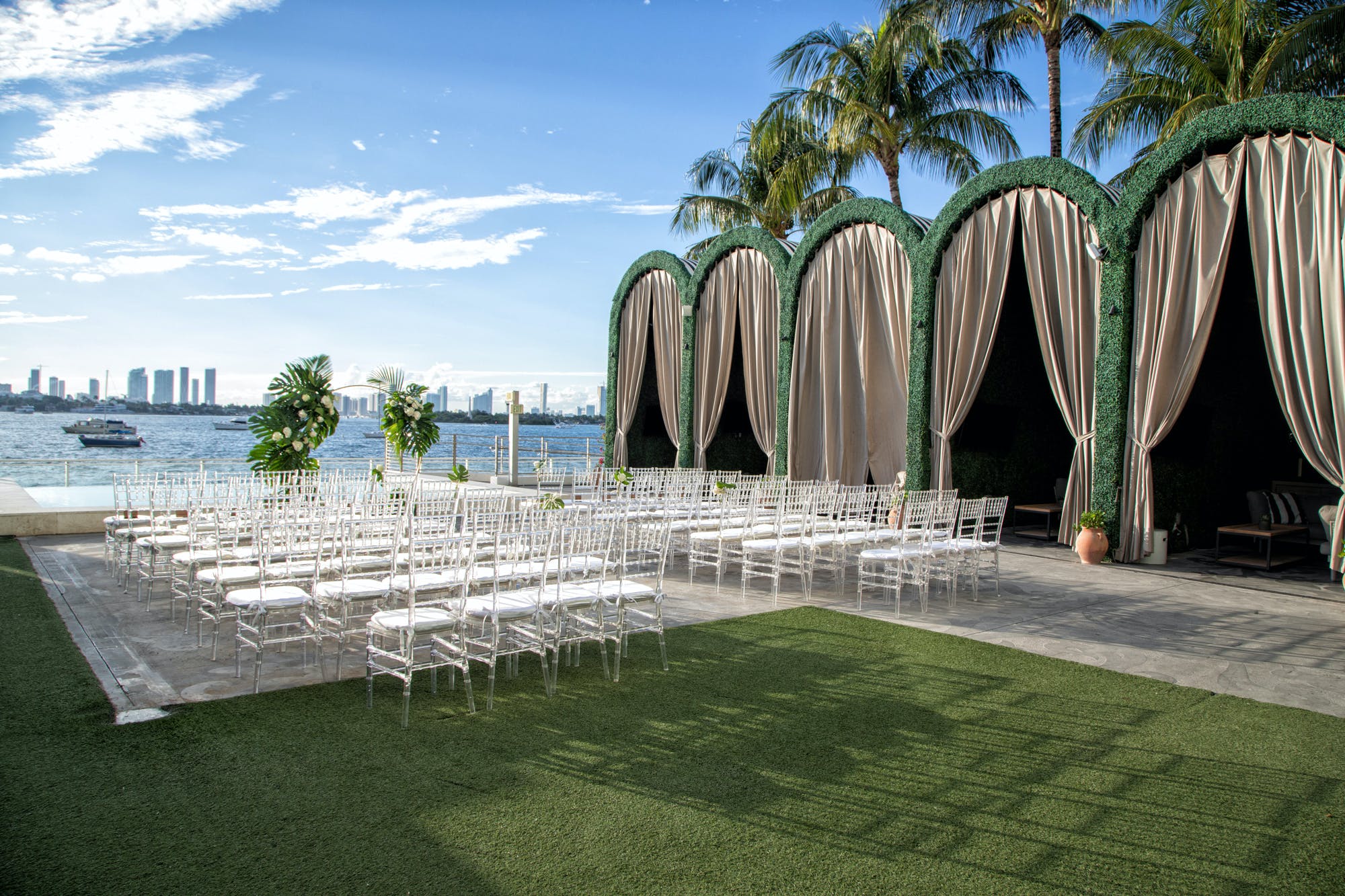 Modern White Wedding at Mondrian South Beach in Miami, Florida