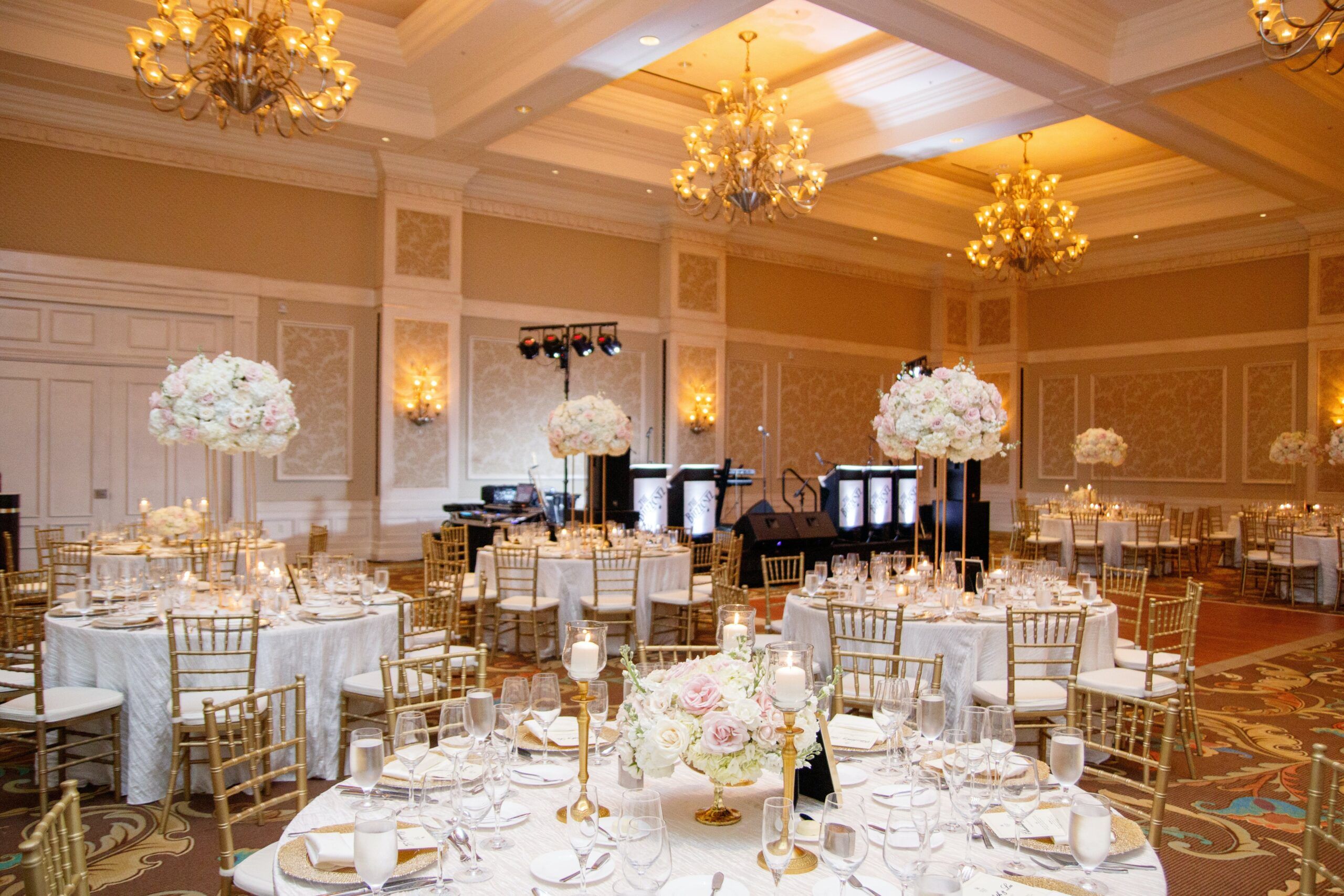 Romantic Blush and Ivory at the Waldorf Astoria Orlando in Orlando, FL