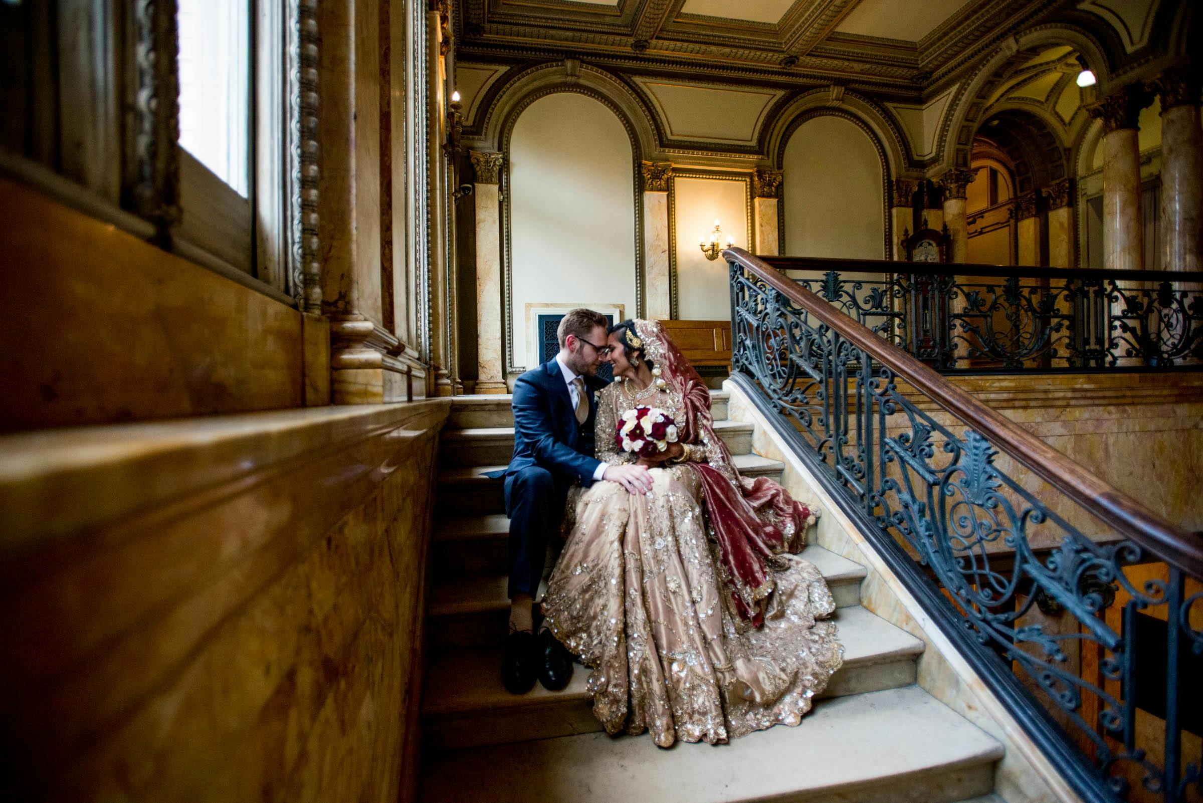 Romantic Wedding at Providence Public Library