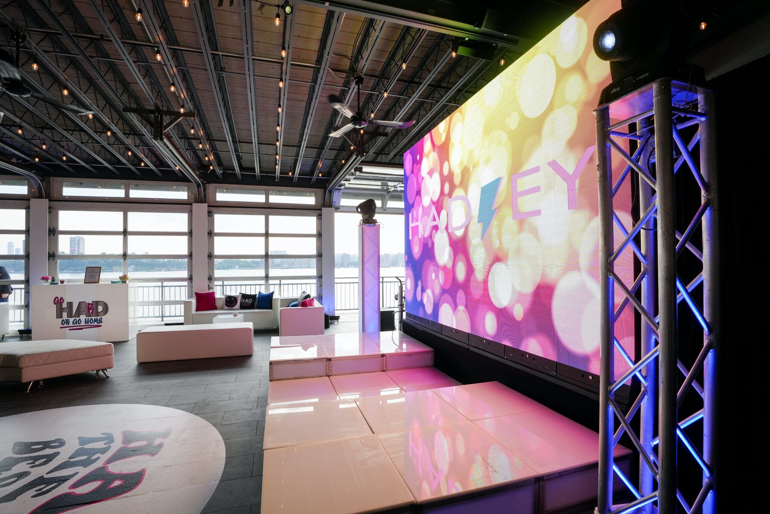 Sports-themed Bat Mitzvah at Sunset Terrace at Chelsea Piers in New York, New York