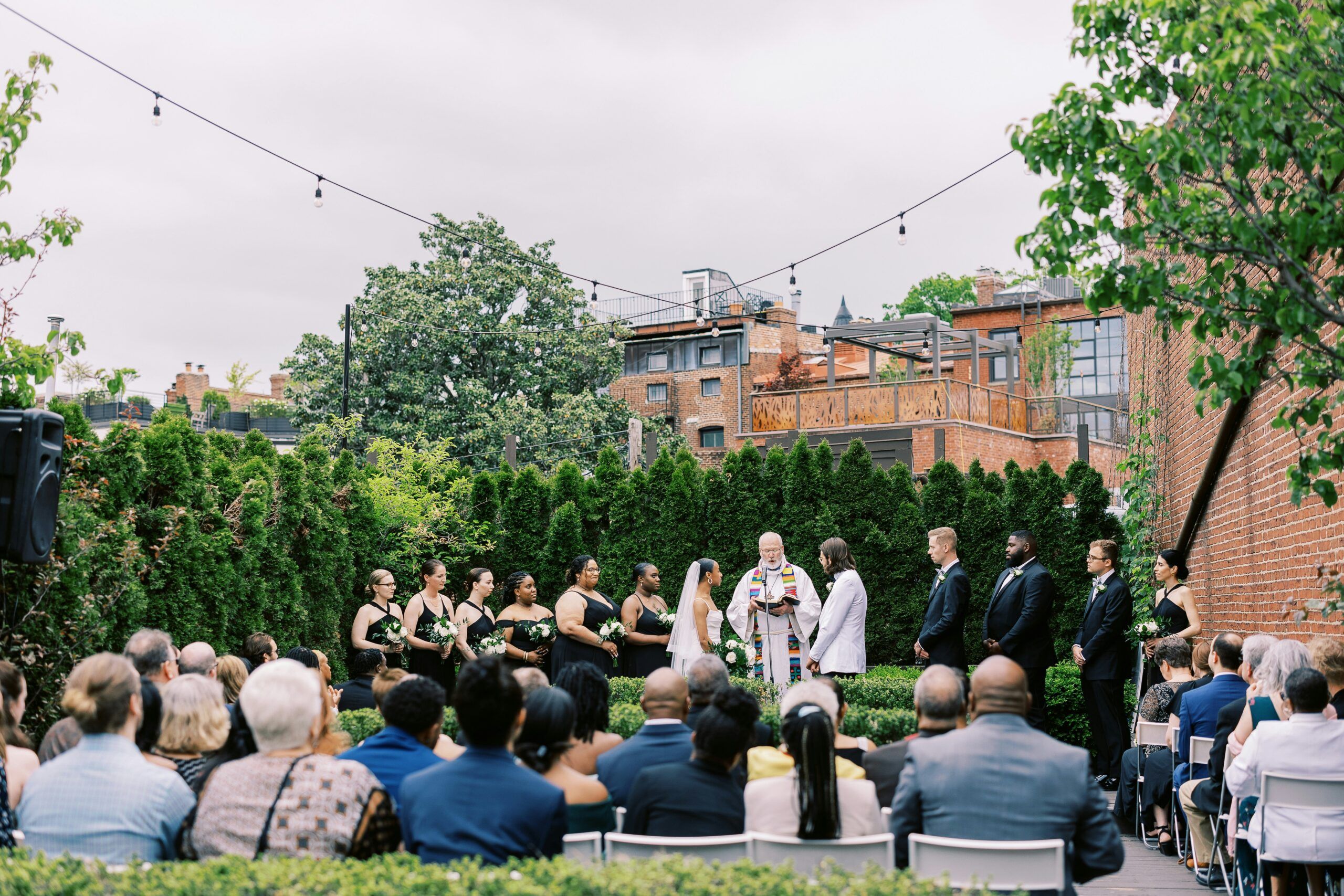 Rooftop garden wedding at Fathom Gallery 14th Street