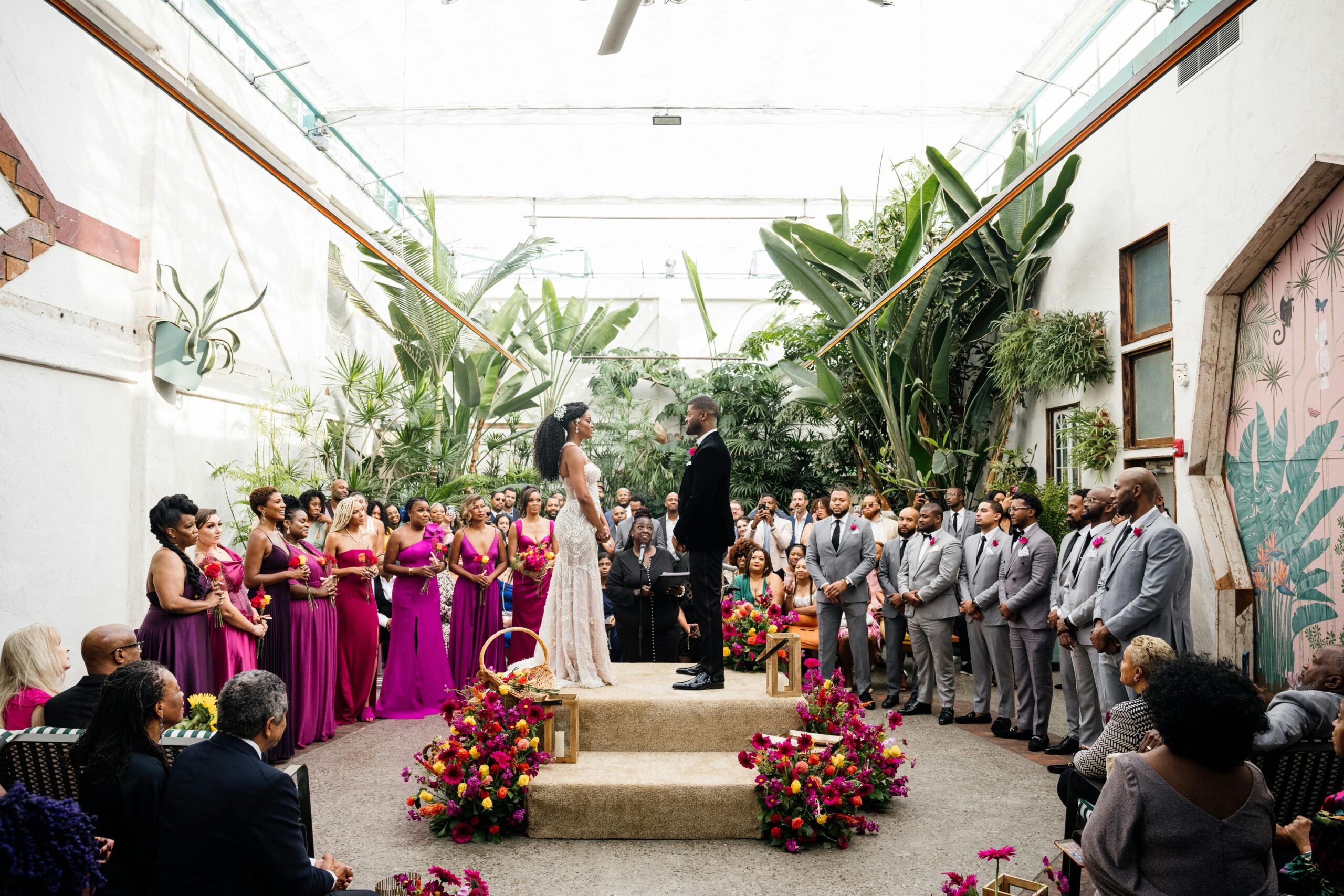 Kathy and Jelani's Garden Wedding at Valentine in Los Angeles.