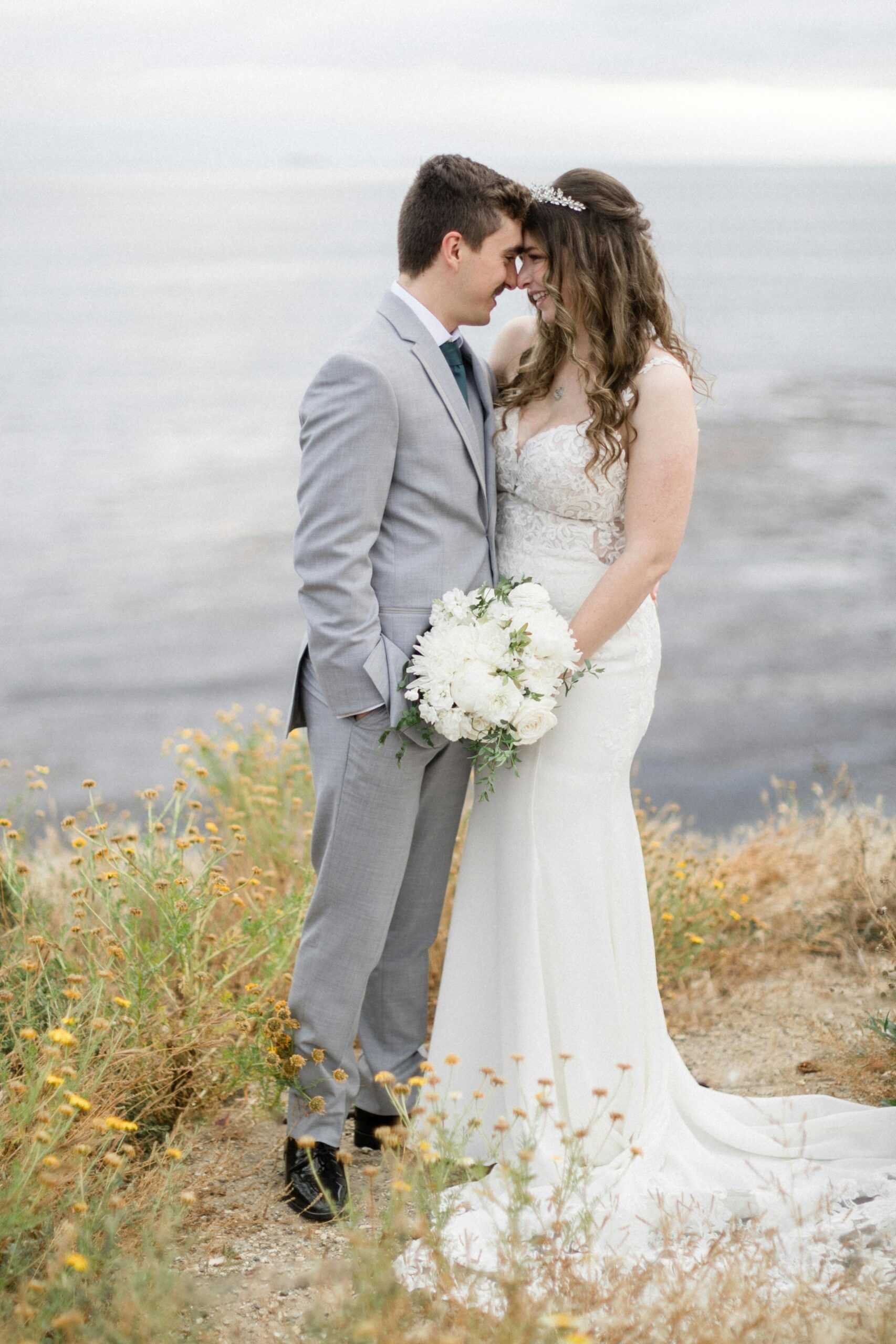 Bask in the Grace of this Enchanting White and Blue Wedding at the Terranea Resort