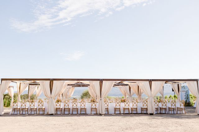 Featured photo from Vineyard Wedding Reception with Light & Airy Cabanas