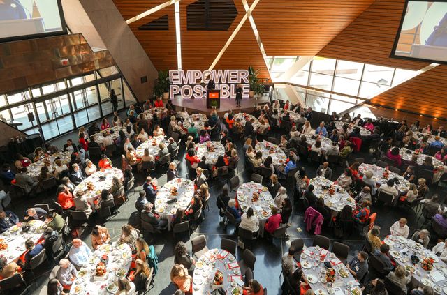 Featured photo from An Inspiring Leadership Event at McNamara Alumni Center with Keynote Speakers and Bold Stage Design