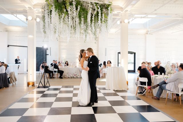 Featured photo from See This Elegant Cleveland Wedding with Soft Pink Aisle Florals and a Modern Black-and-White Dance Floor