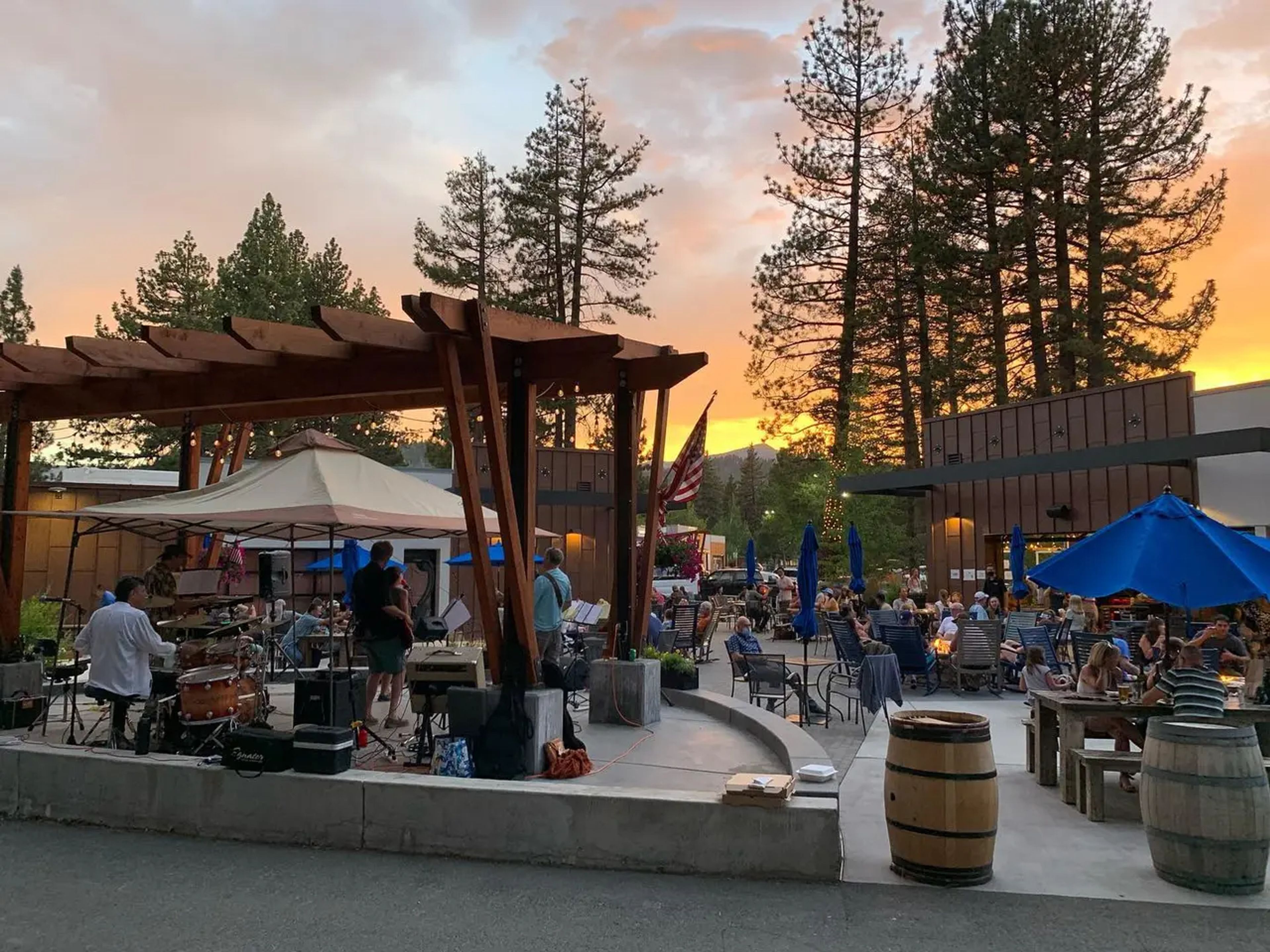 Patio with Fire Pit & Picnic Seating, an event space at Lake Tahoe AleWorX