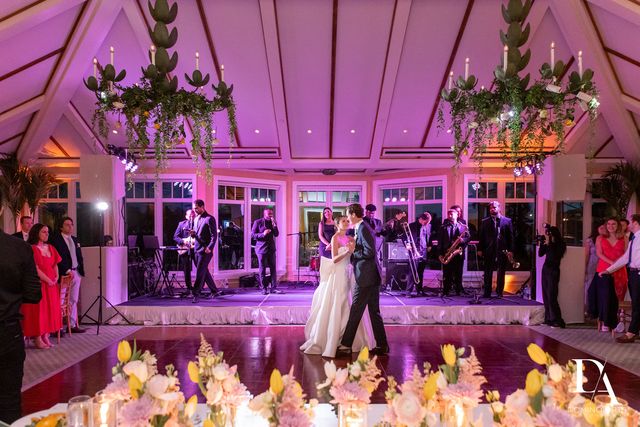 Featured photo from Take In This Elegant Wedding at The Little Club in Gulfstream with Palm Ceremony Florals and Pastel Tablescapes