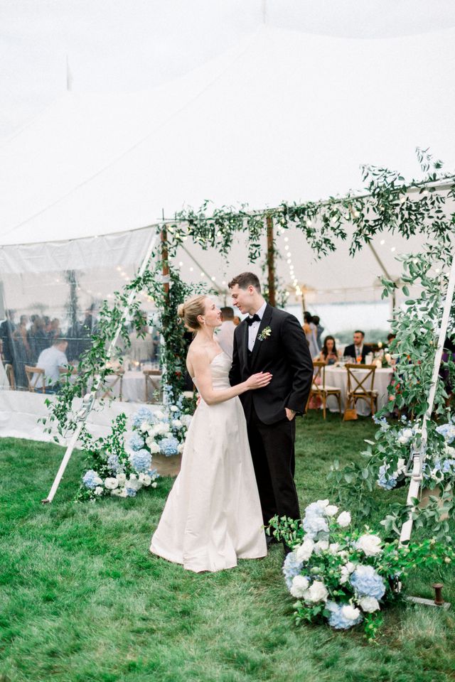 Featured photo from Revel in This Open-Air Estate Wedding with a Draped Tent Ceiling and Scenic Shoreline Views
