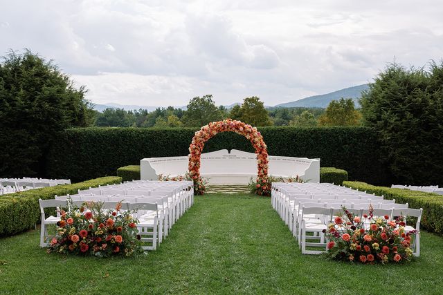 Featured photo from Inside This Garden Wedding with a Floral Ceremony Arch and Mountain Views in Lenox, Massachusetts