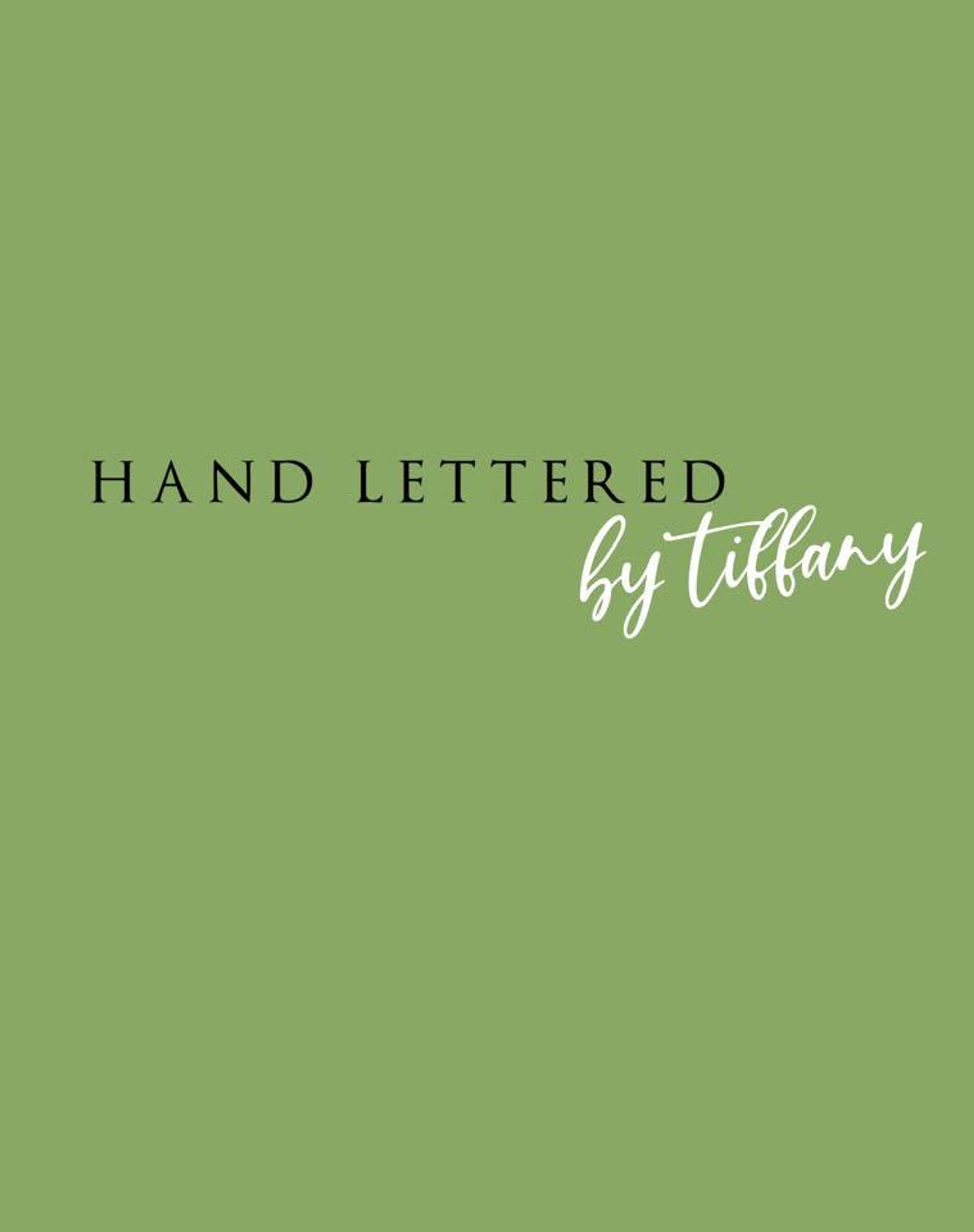 Cover photo of Hand Lettered by Tiffany