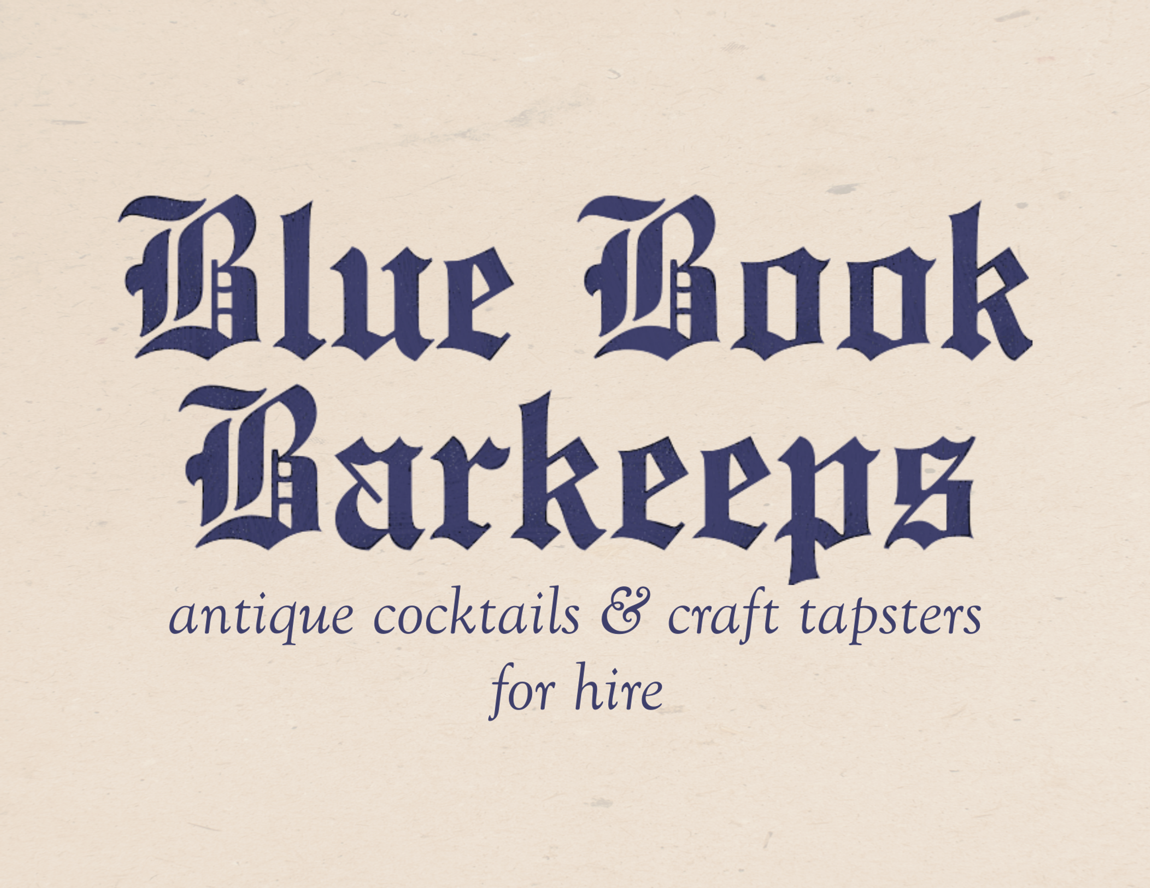 Cover photo of Blue Book Barkeeps
