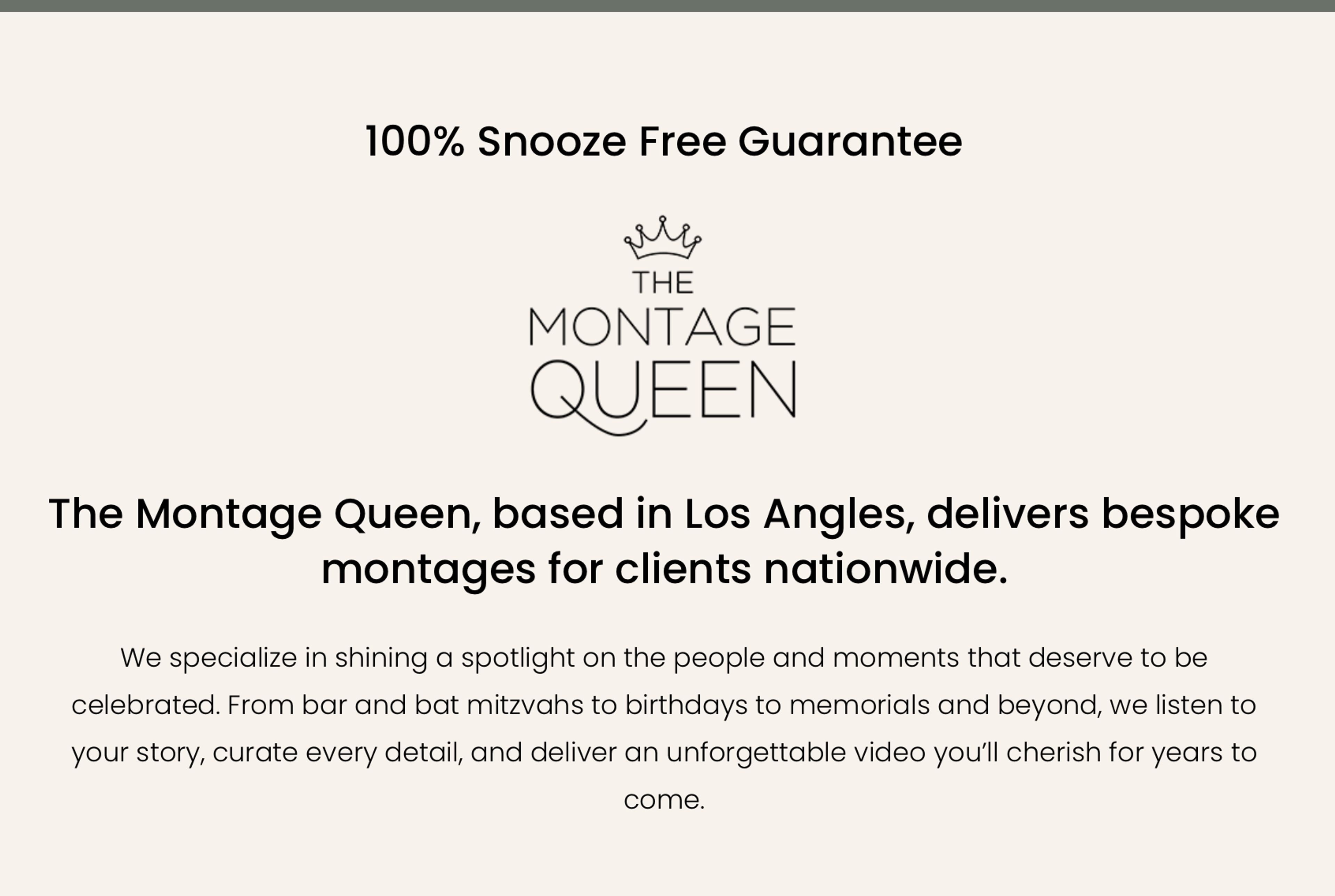 Cover photo of The Montage Queen