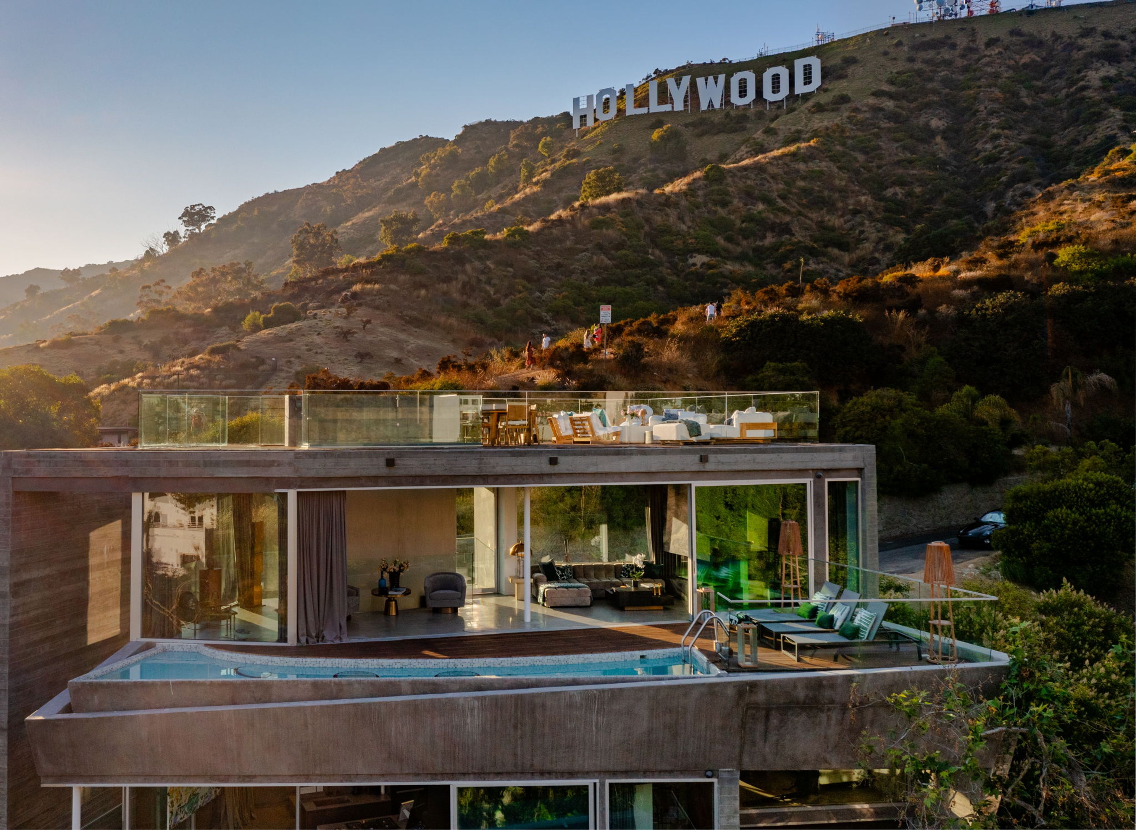 Featured photo from The G Residence – Hollywood Sign Architectural Residence – Architectural Masterpiece with Rooftop + Zen Garden