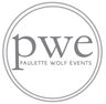 Logo for Paulette Wolf Events - PWE