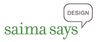 Logo for Saima Says Design