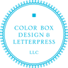 Logo for Color Box Letterpress & Design