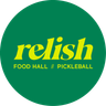 Logo for Relish Food Hall // Pickleball