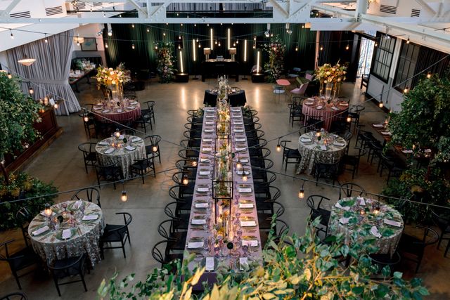 Featured photo from Inside This Wedding Ceremony with a Floral-Framed Altar and Romantic Draped Backdrop at Olive & Oak