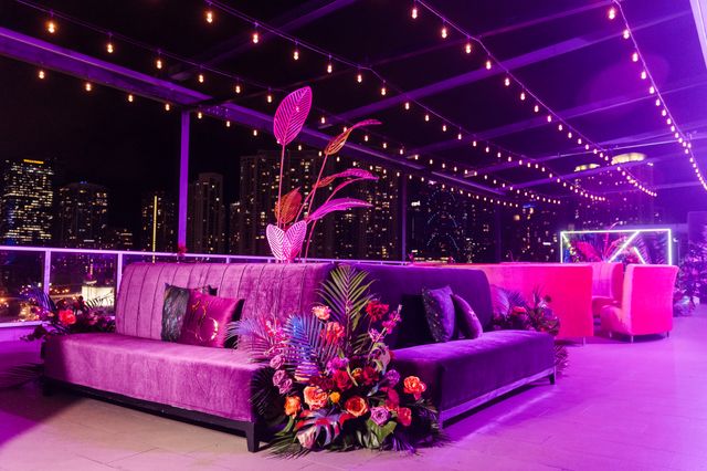 Featured photo from Step Into This Miami Birthday with Panoramic Rooftop Views and Neon-Inspired Lounge Style