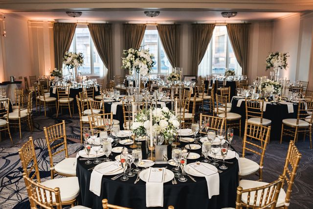 Featured photo from Experience This Romantic Omni Parker House Wedding with Grand Chandeliers and Timeless Black-and-Gold Décor
