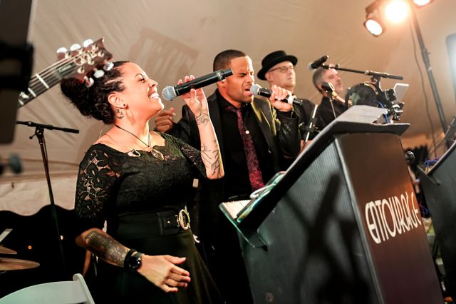 Featured photo from This Tented Chicago Wedding Came Alive with Lively Music and Statement Florals