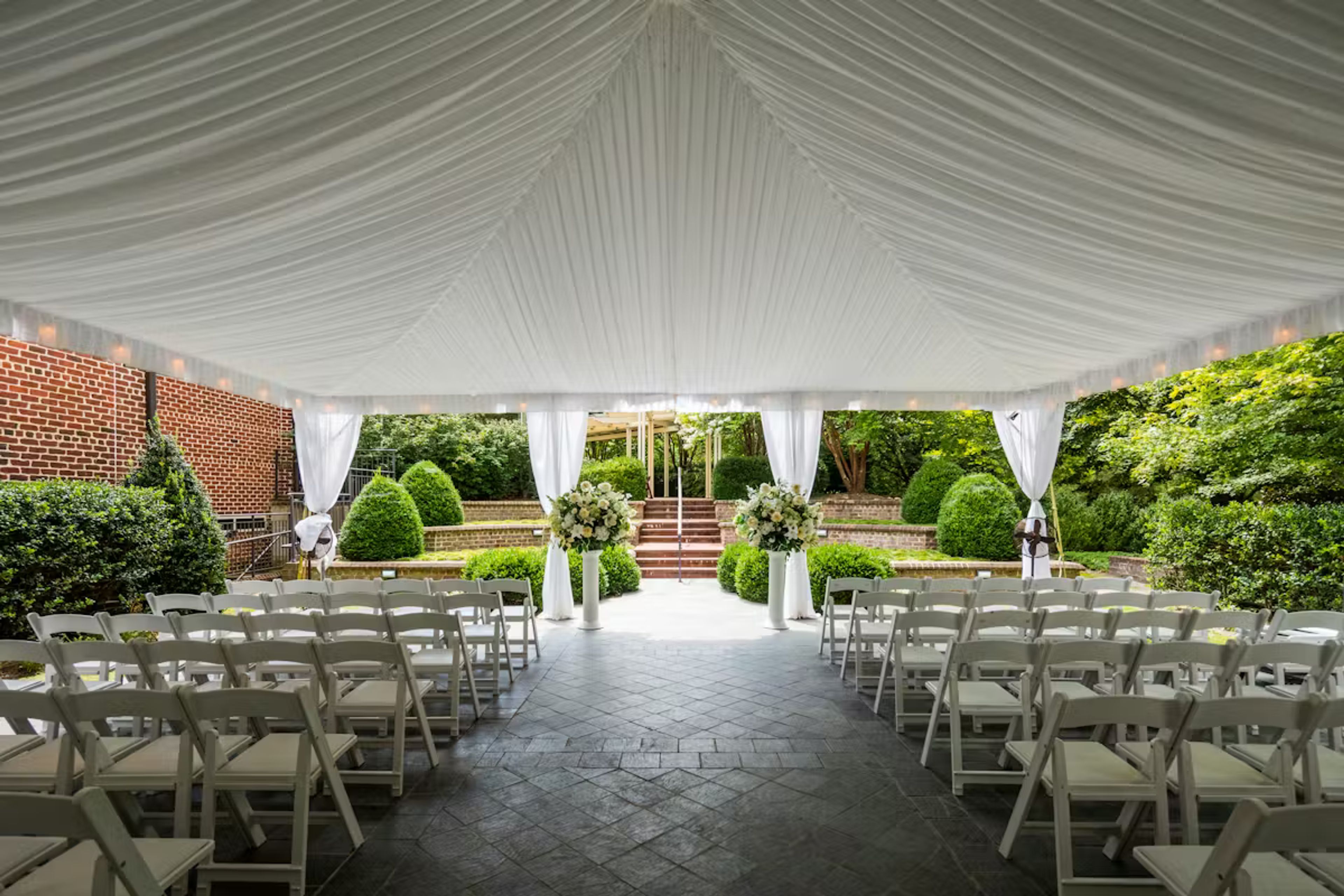 Sunken Garden, an event space at George Washington's Mount Vernon