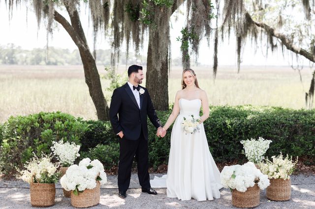 Featured photo from A Timeless Wedding Styled with White Florals and Gentle Blue Touches at Creek Club at I’On
