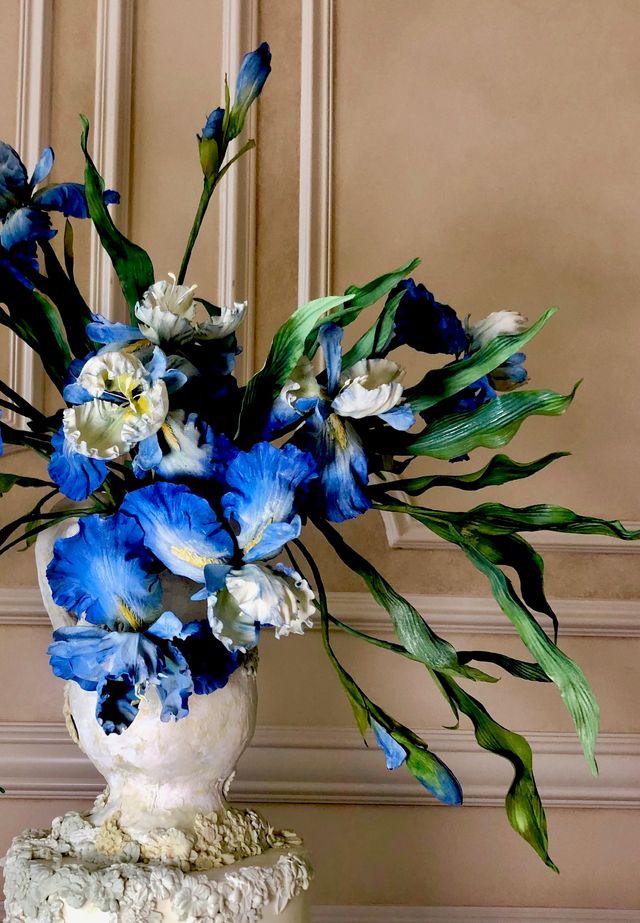 Featured photo from Stunning Blue and Green Floral Cake by Julie Simon Cakes