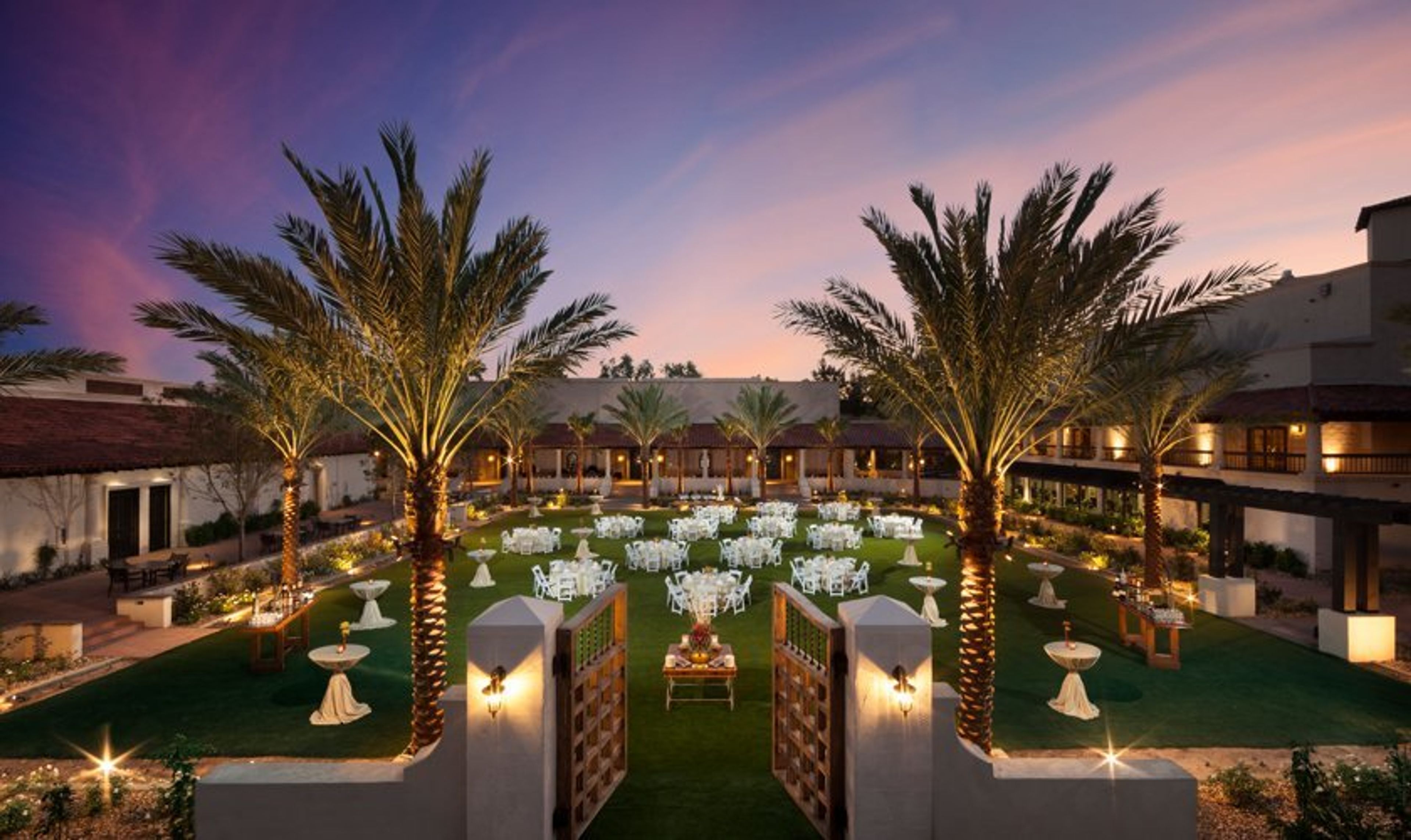 Outside, an event space at The McCormick Scottsdale