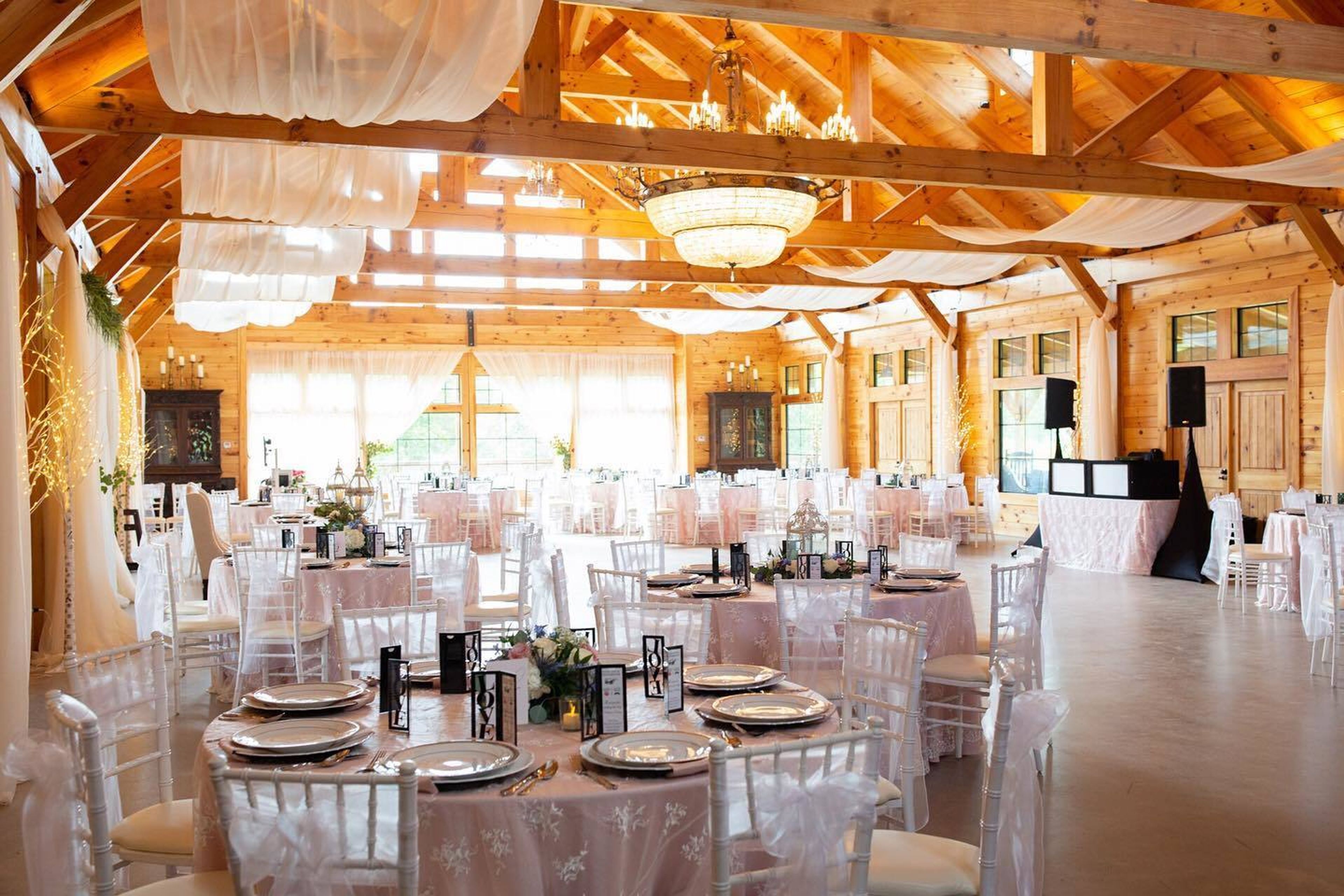 Indoor Reception Space, an event space at The Willows Farm