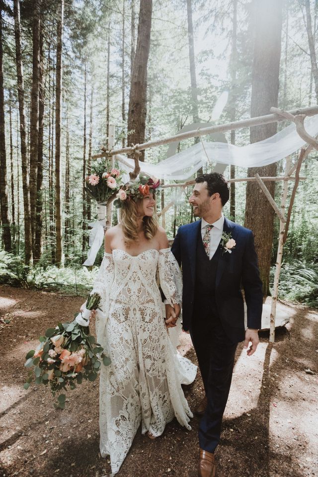 Featured photo from Sally and Austin's Summer Camp Wedding