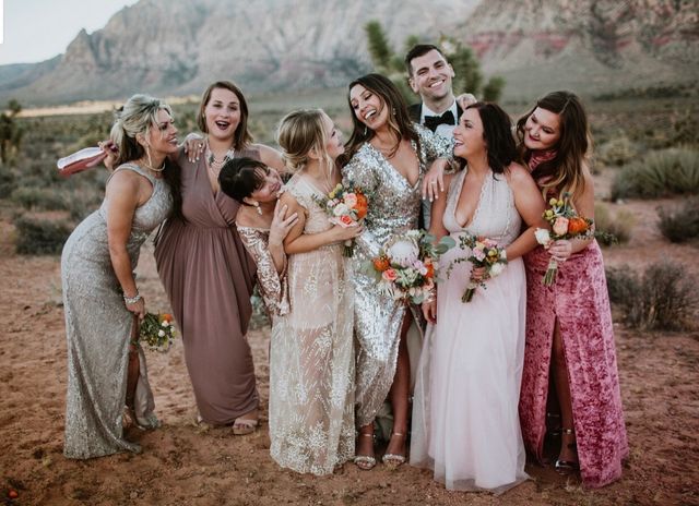 Featured photo from Dana & Ryan's Disco Desert Vegas Wedding at the Neon Museum