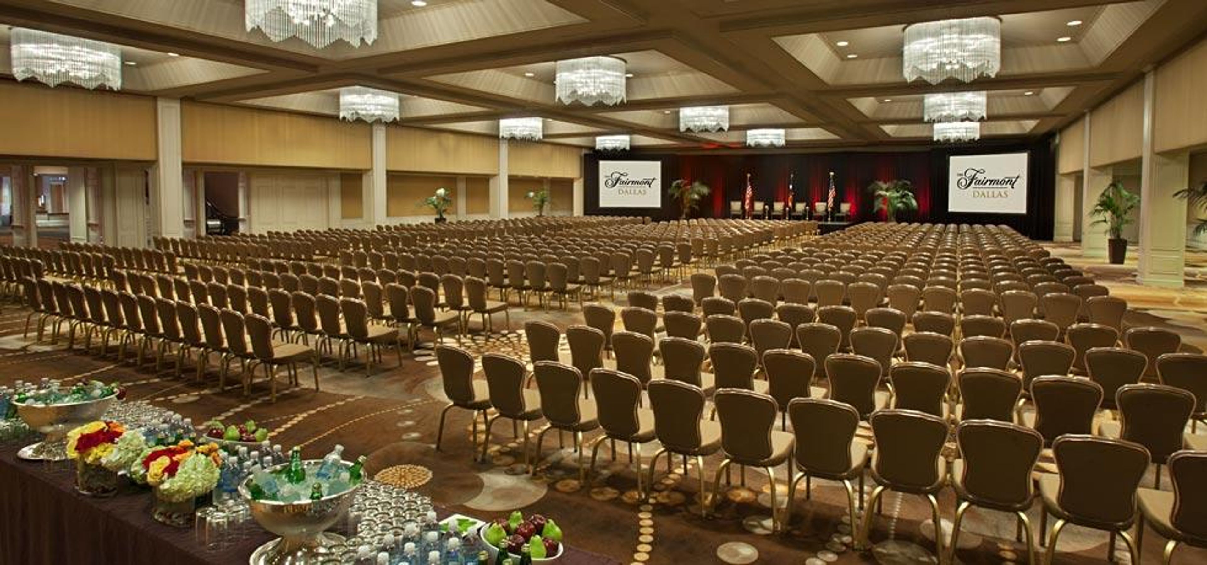 The International Ballroom, an event space at The Fairmont Dallas