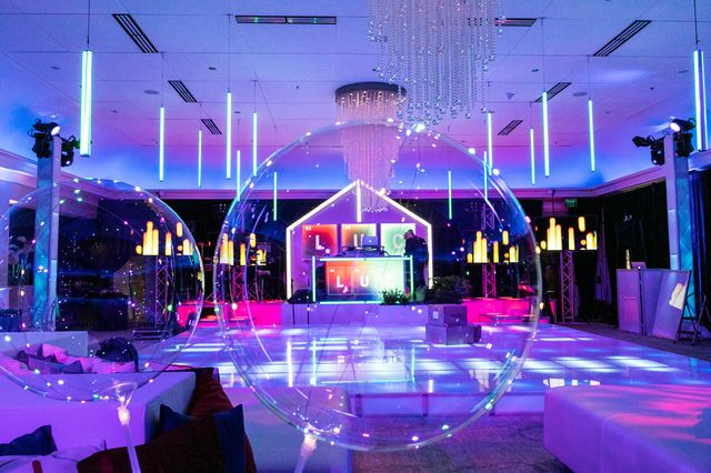 Featured photo from Neon Science Themed Bar Mitzvah at Woodmont Country Club in Rockville, MD