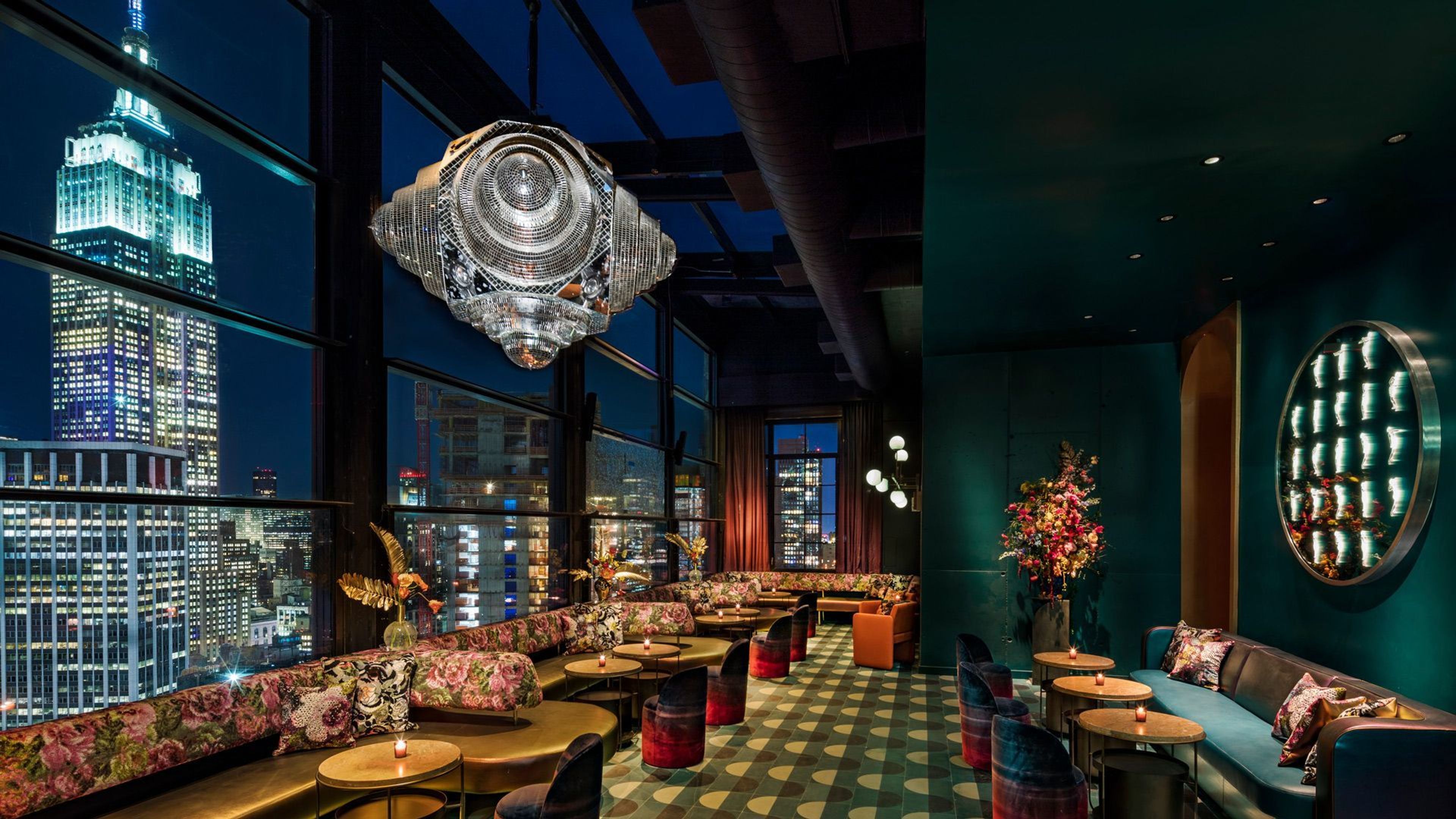 The Fleur Room, an event space at Moxy Chelsea