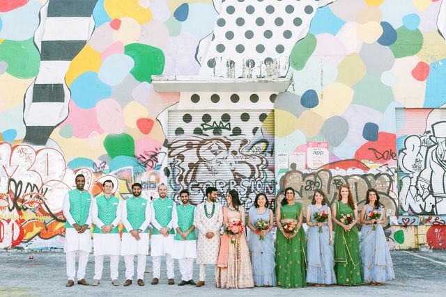 Featured photo from A Colorful Industrial Sangeet Indian Ceremony at Maps Backlot in Wynwood, Florida