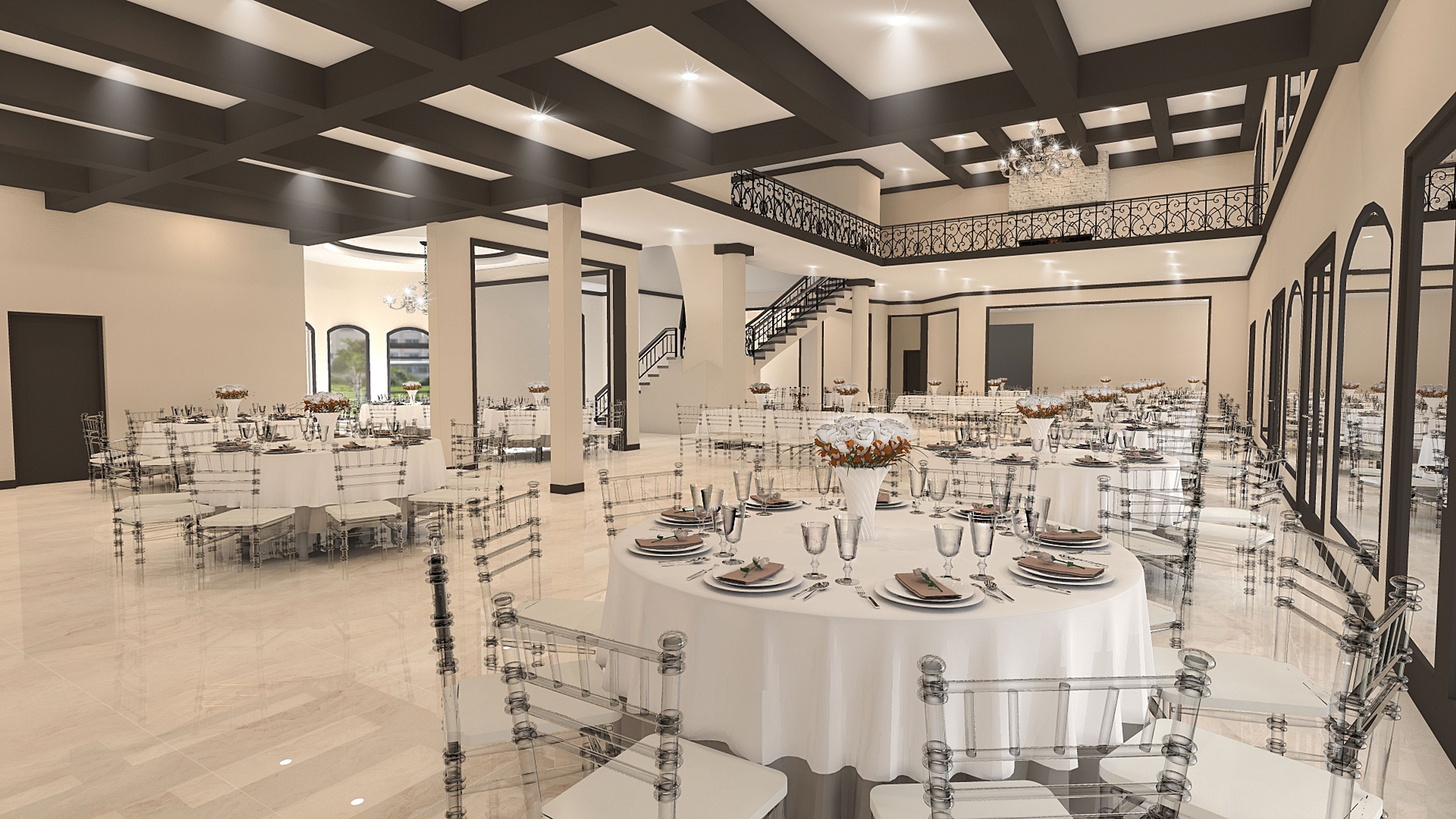 Indoor Reception, an event space at Palm Royal Villa