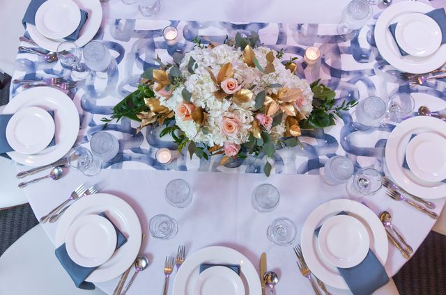 Featured photo from Blue and White Themed Wedding Reception at Biagio Events and Catering in Chicago, IL