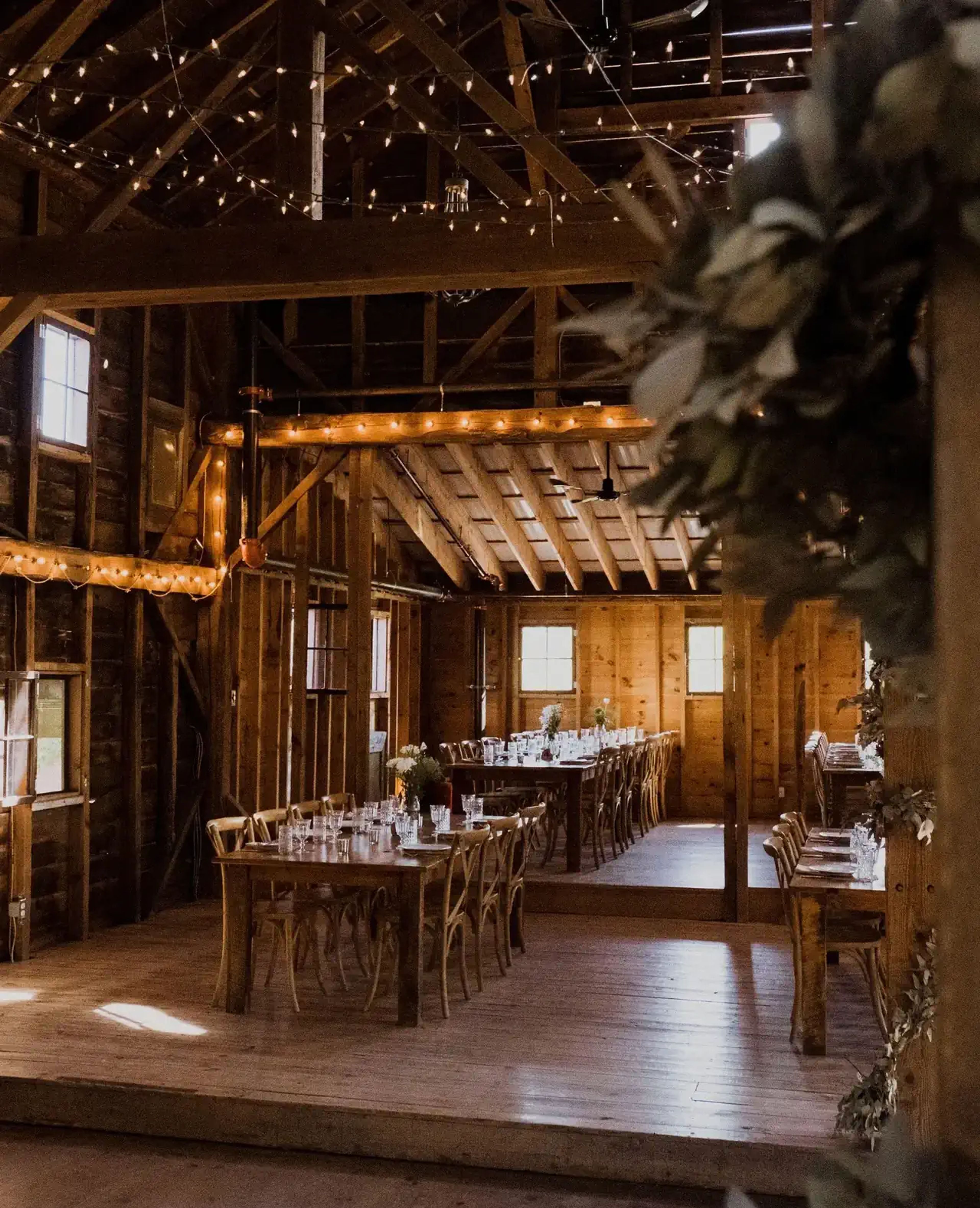 The Main Barn, an event space at Owl's Hoot Barn